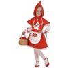Generico Costume Cappuccetto Rosso per Bambina 1-2 Anni, Travestimento Carnevale con Vestito, Cintura e Mantello con Cappuccio