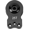 Generic Servo Risparmiatore, Aumenta la Precisione dello Sterzo, Servo Braccio Leggero in Lega di Alluminio Ad Alta Resistenza per Auto RC 1/10 (Black)