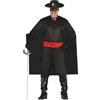 FIESTAS GUIRCA GUIRCA Costume Vestito Abito Travestimento Carnevale Adulto GIUSTIZIERE della Notte, Uomo MASCHERATO, Uomo Nero, Zorro - Taglia M (48-50)