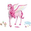 Barbie Mattel Fairytale Touch of Magic Pink Pegasus con cucciolo