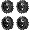 VGEBY1 4 Pezzi / Set Pneumatici per Auto RC, Pneumatici Fuoristrada Neri per Auto da Corsa RC per Auto da Corsa 1/10 e Fuoristrada(Nero)