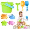 Generico Set Spiaggia Bambino, Set di Giocattoli per la Sabbia 8 Pezzi con Secchio, Stampi di Sabbias, Pala, Giocattoli da Spiaggia per Bambini, Accessory Portatili per Costruire Castelli di Sabbia