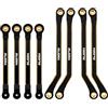 INJORA Collegamenti del telaio dell'ottone RC del rivestimento nero ad alta distanza per 1/18 FMS FCX18 LC80
