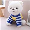 Freefire 25 cm Spitz Nano Cane Bianco Peluche Carino Bello,Giocattolo di bambola in cane bianco realistico,Regali per ragazze ragazzo bambini