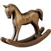Licsaliwe Decorazione vintage con cavallo a dondolo in legno, mini statuetta color bronzo per scrivania, mensola e decorazioni per la casa in fattoria