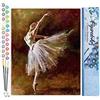 Figured'Art Dipingere con i Numeri - Paint by Numbers Una Ballerina Che Indossa Le Sue Scarpe, Passatempo per Adulti, Kit Completo, Hobby Creativi - Quadri fai da te 40x50cm senza cornice