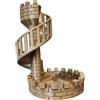 Ronyme Torre dei Dadi Torre di Lancio dei Dadi con Vassoio Accessorio Ornamento da Tavolo Giochi da Tavolo Torre Castello Gioco di Ruolo retrò per Rpg, Marrone