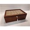 Coins&More Monetiere in legno massello con 5 vassoi in velluto italiano, bauletto per monete e medaglie con serratura, personalizzabile, fatto a mano in Italia - Coins&More