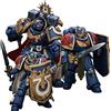 JOYTOY Warhammer 40K 1/18 Action Figure Ultramarines Marneus Calgar Capitolo Master e Ultramarines Doppia Victrix Guardia d'onore Modello da collezione Regali di compleanno Artefatti da collezione