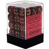 Chessex Dice Block with 36 d6 Gemini Black-Red w/gold