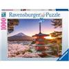 Ravensburger - Puzzle Ciliegi in Fiore e Monte Fuji, 1000 Pezzi, Puzzle Paesaggi per Adulti e Ragazzi, Idea Regalo per Lei o Lui, 70x50 cm