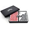 Copag 1546 Design 100% carte da gioco in plastica, dimensioni ponte rosso/nero doppio mazzo set (indice regolare)