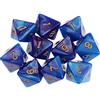 Perfeclan Dadi Poliedrici 10X 8 Facce D8 per da, Blu + Viola