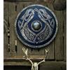 Tecmetooze Valhalla Sea Dragon Jörmungandr Autentico scudo vichingo indossato da guerra medievale, rotondo, battaglia, guerriero, scudo, legno, rotondo, scudo, larp, riproduzione, cosplay, scudo,