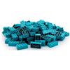 BRICK Flip Lego 2 x 4 pietre classiche, 100 pezzi - singoli mattoncini in confezione grande per tavola Lego e scatola, set per principianti | Basic Bricks (3001) (turchese scuro)