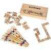 Bartl 101824 - Set di giochi tradizionali Mikado e Domino, in pratica scatola di legno con coperchio scorrevole, 19,5 x 9 x 3 cm