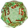 Poludie Dadi poliedrici giganti D20 D&D a 20 facce, 55 mm, con confezione | Grande D20 per D&D, giochi da tavolo RPG