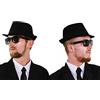 I LOVE FANCY DRESS LTD Kit per costume da Blues Brothers, 2 kit, set di accessori di qualità, comprende un cappello nero a tesa larga da 60 cm e occhiali neri con lenti nere perfetti per 2 Blues Brothers
