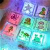 Vibhgtf da bagno per bambini - 8 pezzi di ghiaccio brillante, giocattoli LED sensoriali impermeabili, ideali per bambini, vasca, piscina, doccia, casa, viaggi, compleanni, Natale, feste, giochi acquatici