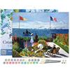 Figured'Art Dipingere con i Numeri con Telaio - Paint by Numbers La terrazza a Sainte-Adresse - Monet, Kit Completo, Hobby Creativi - Quadri fai da te 40x50cm Tela Già Incorniciata