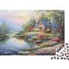 VFKLZCNYR Mountain Cottage Puzzle 1000 Pezzi Puzzle Da 1000 Pezzi Per Adulti Educativo Puzzle Gioco Impegnativo Per Adulti Decorazione Della Casa 1000pcs (75x50cm)