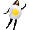 Funidelia Costume da Uovo Fritto per Donna e Uomo, Taglia Unica Cibo, Vestito per Adulto per Feste, Carnevale e Halloween