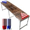 Beer Pong Set da Tavolo Ufficiale Old School | 1 Tavolo + 120 Coppe (60 Blu & 60 Rosso) + 6 Palle | Kit Completo | Gioco da Bere | OriginalCup®