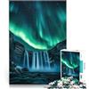 AITEXI Puzzle da 1000 pezzi per adolescenti Cascata dell'aurora boreale giocattoli educativi per l'apprendimento Compleanno e regali unici 75x50cm