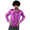 I LOVE FANCY DRESS LTD I Love Fancy Dress ILFD4602XXL - Travestimento da disco King, camicia da uomo viola, Ruffle Shirt 1970, misura XXL