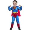 Rubie's Rubies Superman Black Line Preschool - Costume da neonato con petto muscoloso, dettaglio lenticolare e mantello, ufficiale DC Comics per Carnevale, Compleanno, Feste, Natale