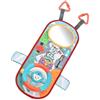 Xoeryoy Giocattolo per seggiolino auto rivolto all'indietro, volante per bambini con rotazione a 360° con specchio, musica, luci e suoni di guida, volante per bambini da 12 mesi+ per sedile posteriore d