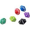 Milisten Set 6 Dadi Numerici in Plastica Leggeri per Giochi da Tavolo e Feste Lunga Durata e Facile da Trasportare, Accessori per Party e Serate di Gioco Colore Casuale