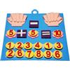 Generico Tavola In Feltro - Giocattolo Per Contare I Bambini, Numeri Con Le Dita | Set Di Manipolazione Matematica Prescolare, Gioco Di Educazione Precoce, Per L'apprendimento Di Addizioni E Sottraz