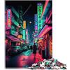 SIBREA Jigsaw Puzzle Tokyo neon 1000 pezzi Puzzle per adulti per adulti e famiglie Puzzle in cartone Relax Puzzle Giochi Dimensioni: 26x38cm