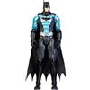 DC Comics | Batman | Personaggio Batman in Scala 30 cm con Armatura Tech Azzurra e Decorazioni Originali, Mantello e 11 Punti di articolazione - Giocattoli per Bambini e Bambine dai 3 Anni