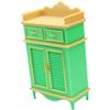 Mqiklt Armadio in Miniatura per Casa delle Bambole in 1:12, Accessorio per Casa delle Bambole, Decorazione di Micro Scene, Mobili per Casa delle Bambol, Oro Verde