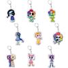 JUSONGKWCP 9 Pcs Portachiavi World for Dandys Cartoon Figure Dandys Carino Keychain Ciondolo Acrilico Key Rings Borsa Decorazione