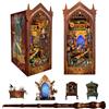 STRUCWOOD Magic Academy (SQ-38) - Kit fai da te con bacchetta remota, puzzle in legno 3D per casa delle bambole in miniatura, fermalibri, decorazione creativa per adulti