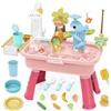 Generico Tavolo Acqua Per Bambini,Tavolo Sensoriale Acquatico | Gioco Lavandino 4 in 1 con Rubinetto Elettrico Educativo Bambini Casa Giardino Viaggio Asilo Parco Picnic Campeggio Cortile Gioco Simbolico