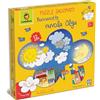 Ludattica | Buonanotte, Nuvola Olga | Puzzle bambini 2 anni | Illustrazioni di Nicoletta Costa | Puzzle sagomato 12 pezzi | Made in Italy