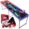 Beer Pong Set da Tavolo Ufficiale Spotlight ca Fori | 1 Tavolo + 2 Rack + 22 Bicchieri Rossi + 4 Palle | Kit Completo | Set da Bere | OriginalCup®