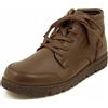Lumberjack Scarpe Uomo Scarponcino Stringato in Pelle Marrone con Cerniera, Plantare Estraibile, 67401004 Taglia Uomo 42