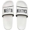 Calvin Klein Ciabatte a fascia uomo mare o piscina swimwear CK articolo KM0KM00495 SLIDE, YCD Pvh classic white, 47