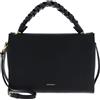 Coccinelle Pelle borsetta borsa a tracolla Boheme Grana Double Hand Bag Noir/Cognac nero