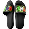 Valentino Rossi Slides VR46 Ventaglio, Unisex, 43/44, Nero