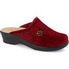 Fly Flot | Classic Woman, Pantofole Donna Effetto Perlato, Ciabatta con Tomaia in Velluto, Sottopiede imbottito in Pelle Antishock, Bordeaux, 38