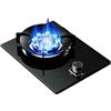 YINMAN 1 Fornello A Gas, Bruciatore Da 5,2 KW, Fornello In Rame Con Vetro Temperato Nero, Fornello Convertibile GN/GPL, Potenza Di Fuoco Regolabile Con Protezione Antincendio, For Cucine Domestiche(NG)