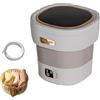 Generic Mini Lavatrice Pieghevole 31X31X33cm Lavatrice Portatile 2 In 1 Pulizia Profonda Capacità Di 18L Perfetta Per Campeggio, Lavare Vestiti Per Oggetti Piccoli(Gray)