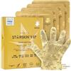 STARSKIN VIP Maschera Mani in Oro, Set da 4x16g, Trattamento Idratante e Nutriente con Burro di Karité e Olio di Rosa Bulgara