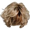 Corlidea Parrucca da Donna Corta Ondulata in Pizzo - Capelli Umani Sintetici Naturali Ricci Resistenti al Calore